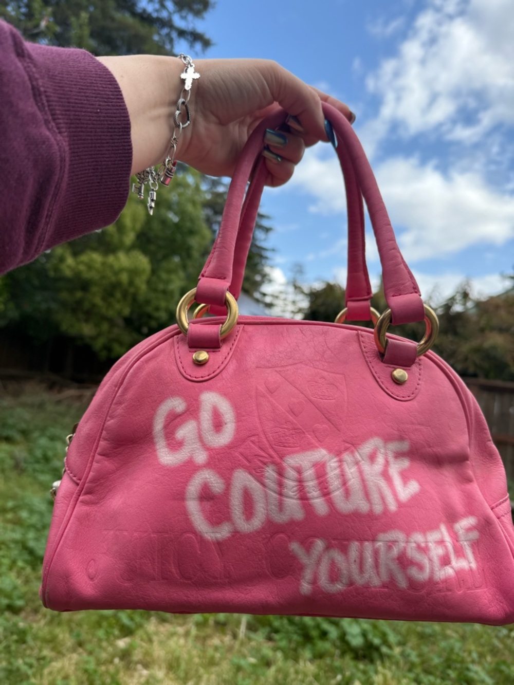 Pink "Go Couture yourself” vintage Juicy couture bag
